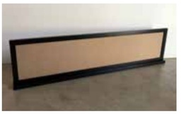 [028_IST] CORNICE AUTOPORTANTE 120 CM IN LEGNO NERO